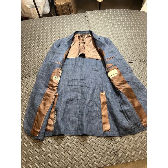 Suitsupply Baird Mcnutt Irish Linen Sport Coat Blazer 96 US Med Havana‎ Relaxed - Picture 7 of 11